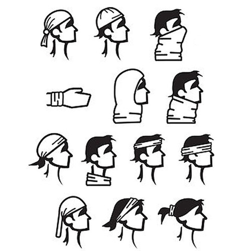 BLACK Mask Seamless Tube Neck Warmer Gaiter Scarf Face Bandana Ski Biker - Picture 3 of 3