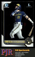 2022 Bowman #BCP-144 Jheremy Vargas  Chrome Prospects Milwaukee Brewers