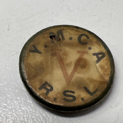 VINTAGE BADGE YMCA RSL VICTORIA YOUNG MENS CATHOLIC ASSOC WW1 WW2