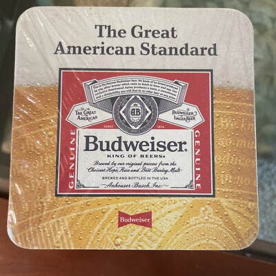 100 LOT Vintage Budweiser The great American Standard Genuine Coasters