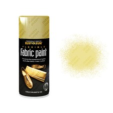 x1 Rust-Oleum Fabric Spray Paint Gold 150ml Toy Safe Flexible Leather Vinyl