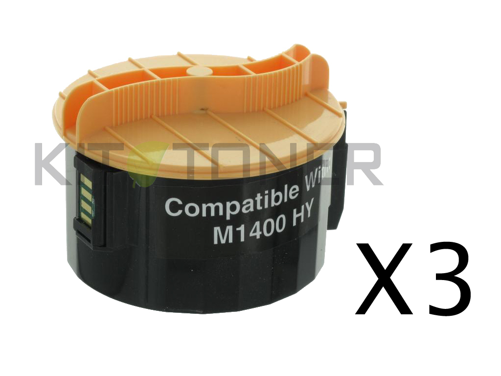 Toner compatible Epson AcuLaser M1400 pack de 3 pour édition de factures