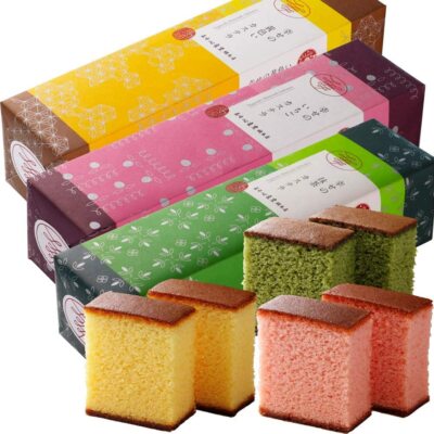Nagasaki Shinsendo Castella Happy Yellow Strawberry Matcha 310g 10 Pieces 