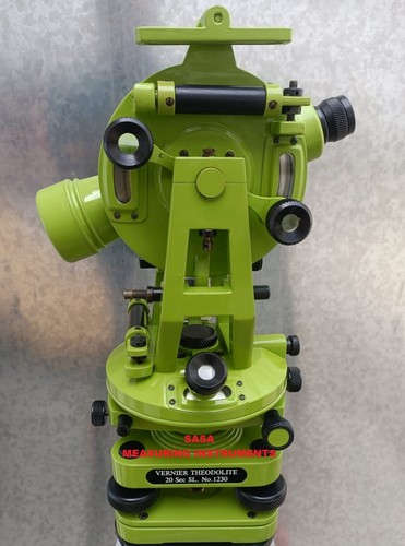 TRANSIT THEODOLITE, SCIENTIFIC, SURVEYING ALUMINIUM VERNIER ALIDADE W/ WOOD BOX - Picture 4 of 10