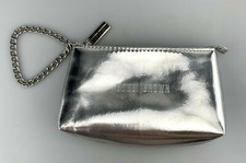 Bobbi Brown Pouch Zip Up Makeup Travel Bag Silver Wristlet