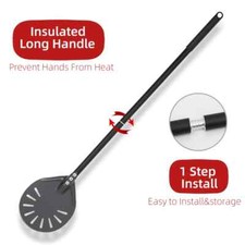 Pizza Turning Peel 6 Inch Round Pizza Perforated Baking Turner Set with Metal