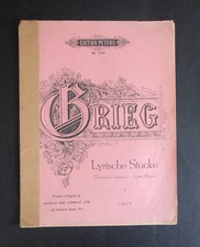 SCARCE 1943 MUSIC ALBUM 16 PAGES GRIEG  " LYRISCHE STUCKE "  PIANOFORTE