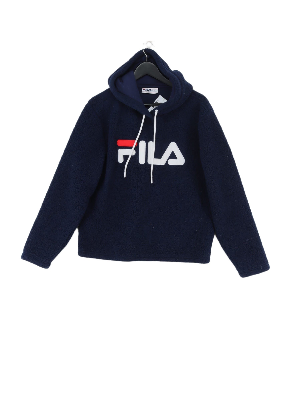 Fila Felpa Donna con Cappuccio L Blu Poliestere con Pullover in Cotone