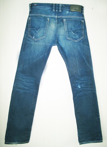 HOT ITALY Men's DIESEL @ SAFADO 880W Slim STRAIGHT DARK Jeans 28 x30 (Fit 30x32) - Picture 4 of 13