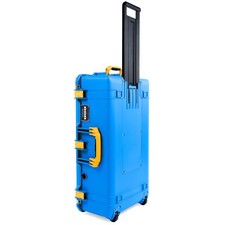 Electric Blue  Yellow Pelican 1615 Air case No Foam. With wheels.