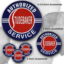Authorized Studebaker Service Design Reproduction Aluminum Circle Sign
