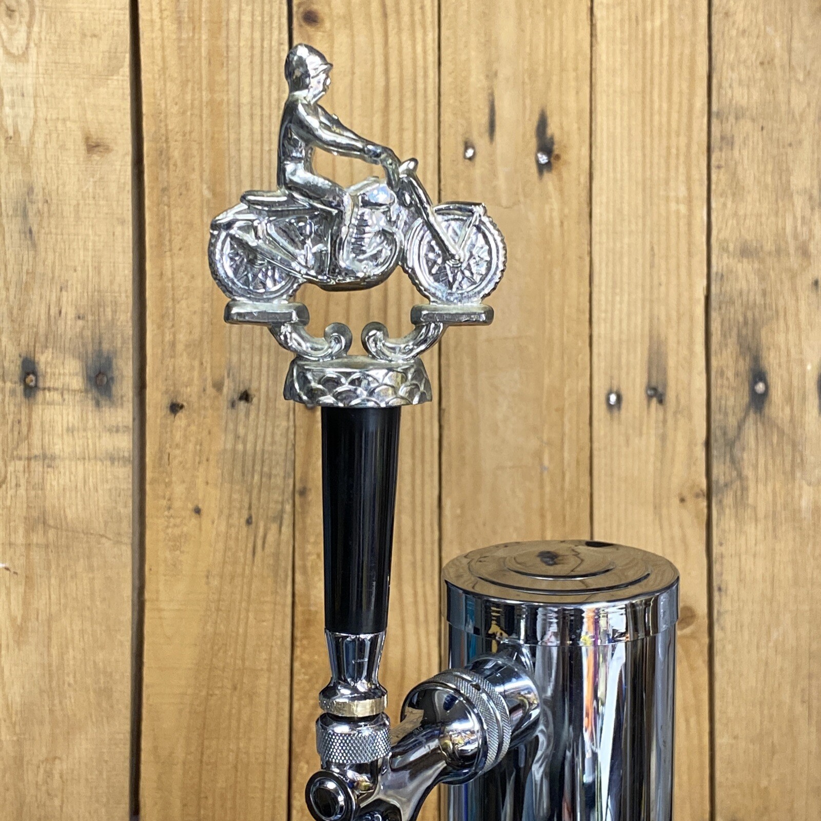 Motorcycle Tap Handle For Beer Keg Vtg Silver Metal Trophy Indian