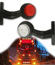 24V 2x Stalk Side Outline LED Marker Lamps Lorry Truck Trailer For Van Lorry
