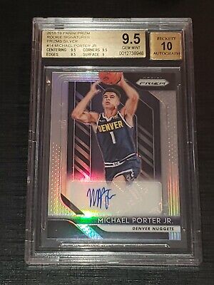 Panini Prizm Silver Michael Porter Jr. Rookie Auto RC BGS Panini Prizm Silver Michael Porter Jr. Rookie Auto RC BGS