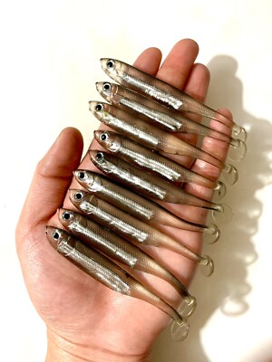 12x FLASH Swimbait Plastic Lifelike Shad Shiner Trout Soft Lures Baits
