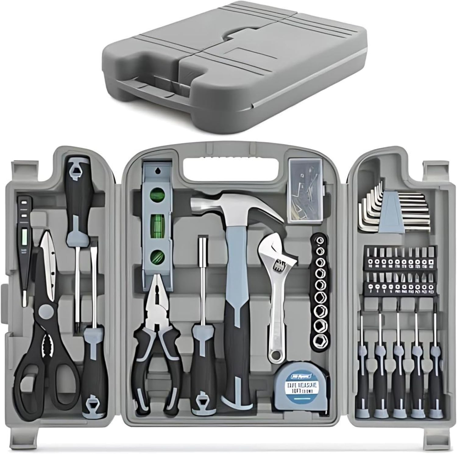 Kit d'outils complet 54 pièces rouge pour aménager votre nouvel appartement