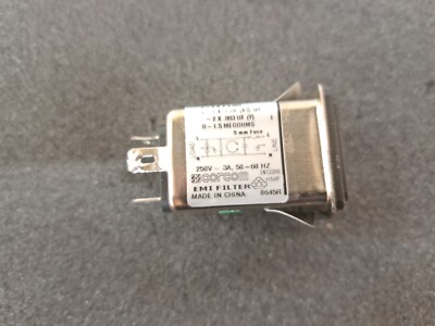New, Corcom, 3EGS1-1, 3A IEC 1/4'' FASTON SNAP IN MOUNT