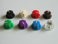 10x Small Size MXR Style Skirted Amp Knob Effects Pedal Knobs Brass Insert