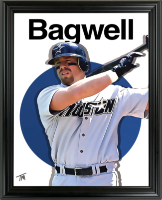 Jeff Bagwell Framed Sports Art Photo by Thomas Maxwell