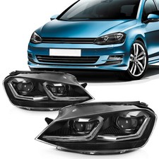 Pair Full LED DRL Headlights For 2015-2017 Volkswagen Golf MK7 Sequentia Lamps