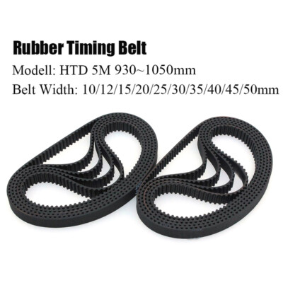 HTD 5M Timing Belt Width10~50mm Arc Tooth Rubber Transmission Belt 930mm~1050mm