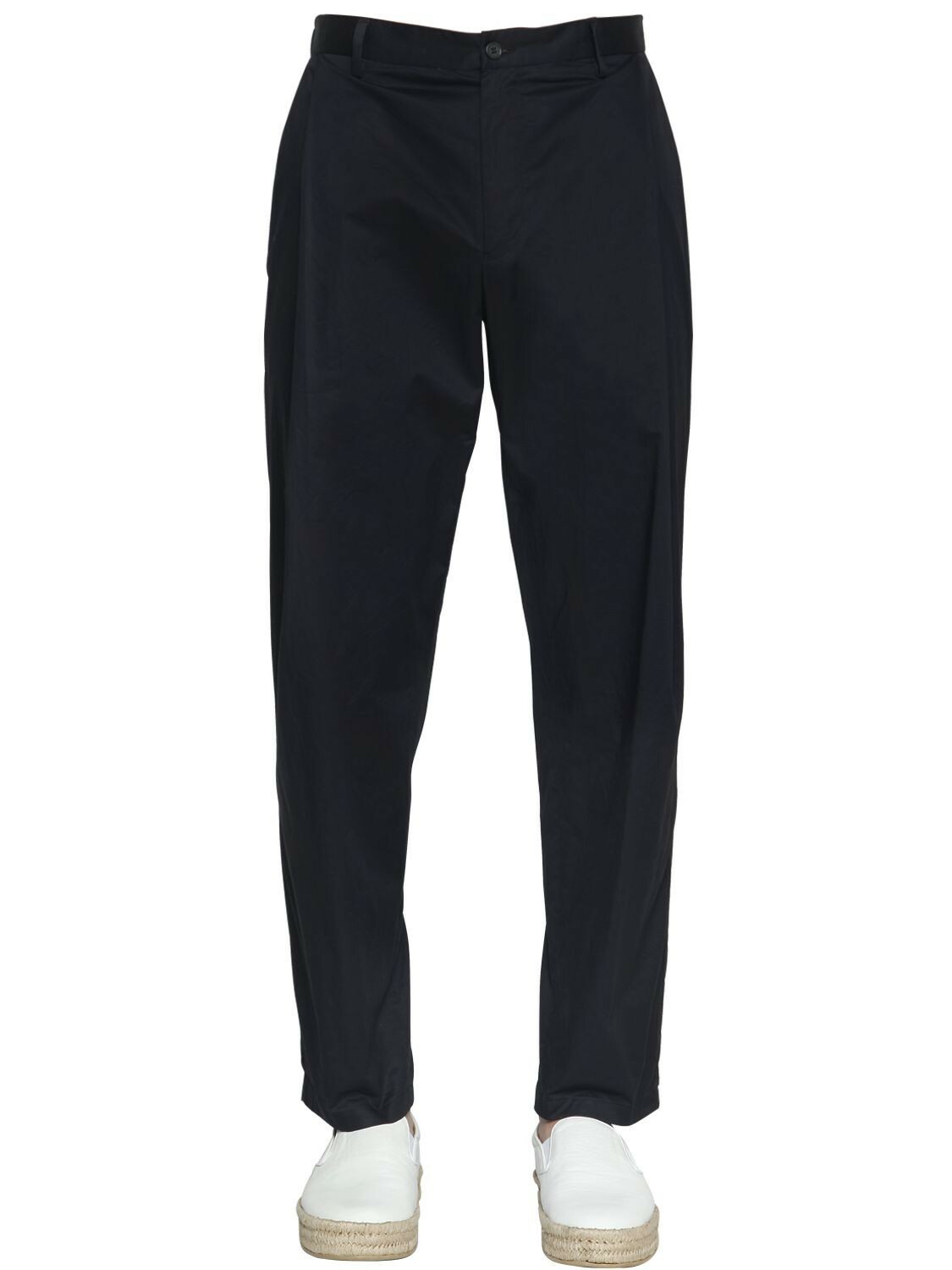Armani Collezioni dark navy cotton trousers W29 L36 RRP140