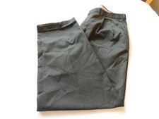 Farah Men's Long Pants Slacks W36 X L30 Pleated Front Dark Charcoal Heather GUC