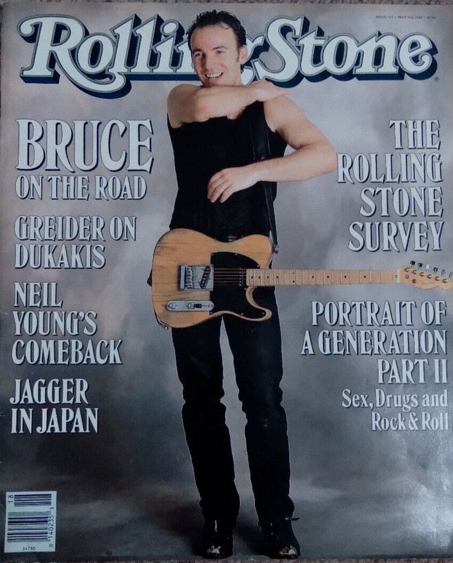 Springsteen: Rolling Stone #525 - May 5, 1988, BRUCE: On The Road...VG