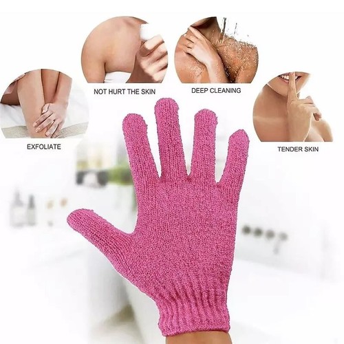 2PC Exfoliating Gloves Bath Shower Spa Body Hand Scrub Mitt Towel Massage - Picture 11 of 18