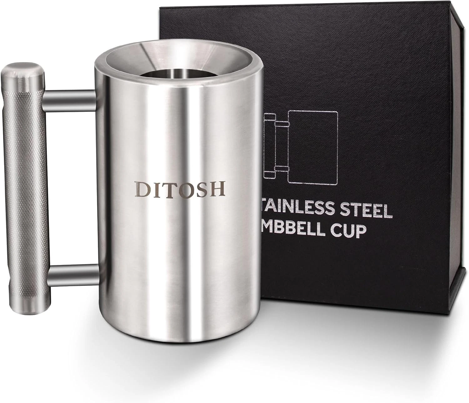 Heavy Coffee Mug Challenge 304 Stainless Steel Dumbbell Cups Silver Overweight S
Opens in a new wind