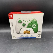 Nintendo Switch PowerA Animal Crossing Wireless Controller Green Leaf - NEW