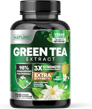 Green Tea Fat Burner 1000mg EGCG Extract Natural Weight Loss Supplement 120Capsu