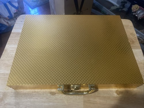 Gold-colored Case(was Purchased Containing Cutlery Now Empty) 14”x10”x4”
