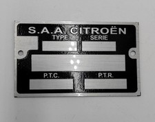 PLAQUE CONSTRUCTEUR CITROEN