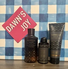 Bath & Body Works VANILLA NOIR 3-in-1 Body Wash, Body Cream, Body Spray