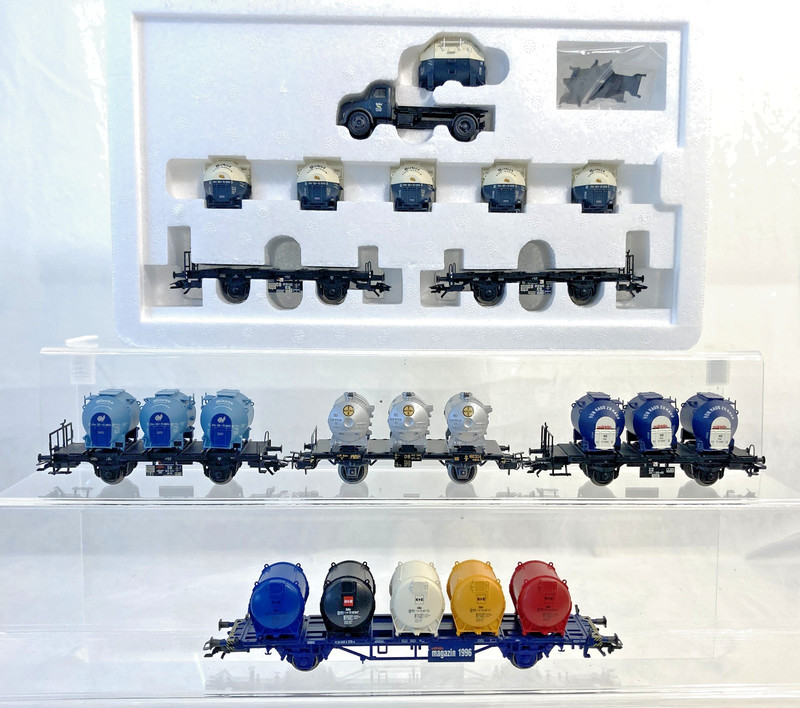 Marklin 48947 HO DB Limited Unique Container Car Set w/Truck  6-Car Set NIB OVP