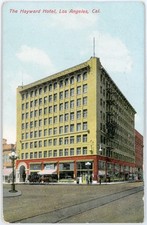 Antique 1907 Adv Postcard Hotel Hayward Sixth & Spring Downtown Los Angeles CA