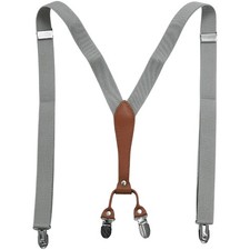 Adults Heavy Duty Suit Gothic Clip Suspender Wedding Embossed Braces 1Pcs Club