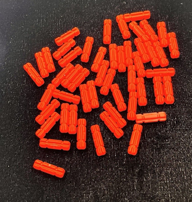 Lego x50 Red Technic, Axle 2L Notched # 32062 MOC Parts Bulk Free shipping