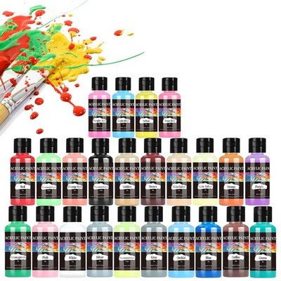24x Acryl Lederfarben Set Acryl Leder färben Profi 30ml Künstler