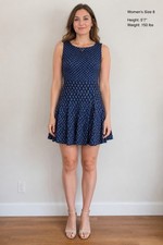 Closet London Navy Pleated Dress  UK Size 8