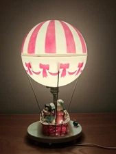 Vintage 1970's Dolly Toy Company Hot Air Ballon Lamp And Night Light 17" Tall
