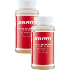 SRAM 5.1 DOT Hydraulic Brake Fluid 4oz, 2-Pack High-Performance,