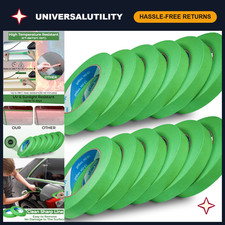 12 Rolls Green Automotive Masking Tape 0.7 X 60 Yds No Residue Heat Resistant 12 Rolls Green Automotive Masking Tape 0.7 X 60 Yds No Residue Heat Resistant