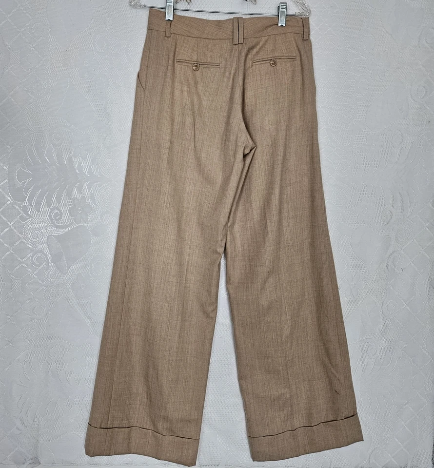Pantalones Robert Rodriguez Mujer Talla 4 Lana Puño Pierna Ancha Boho Light Academia Boho Foto 2 de 4