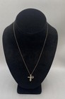Ross-Simons Sterling Silver 925 Diamond Cross Necklace & Earrings Jewelry Lot 3 — photo 2