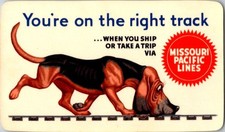 Calendario tascabile 1955 Missouri Pacific Lines treno ferrovia