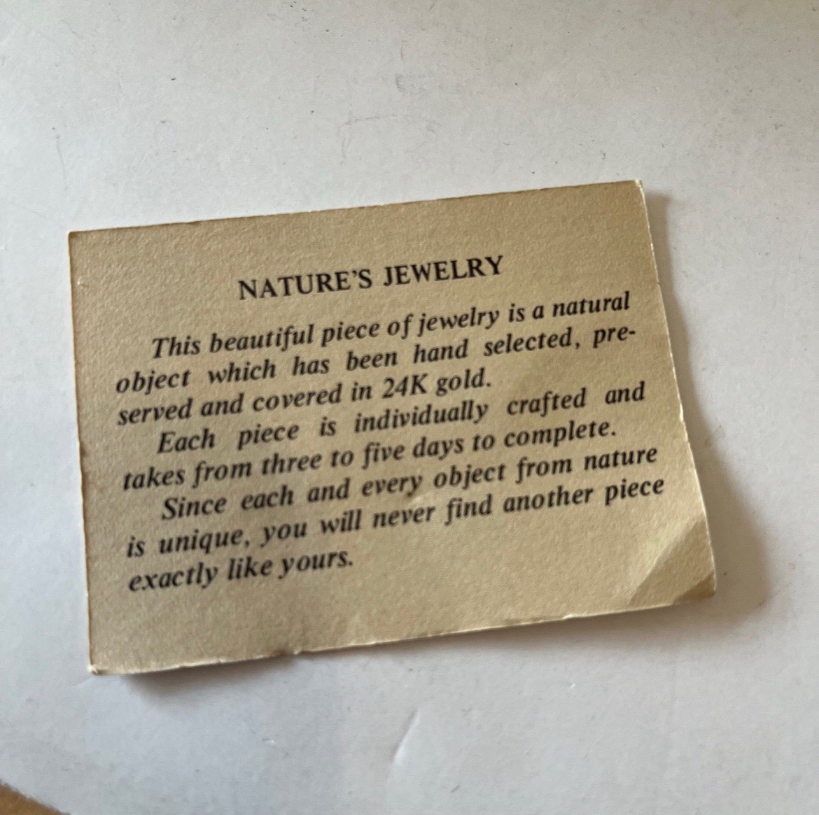Vintage Natures Jewelry 24K Gold Dipped Genuine L… - image 5