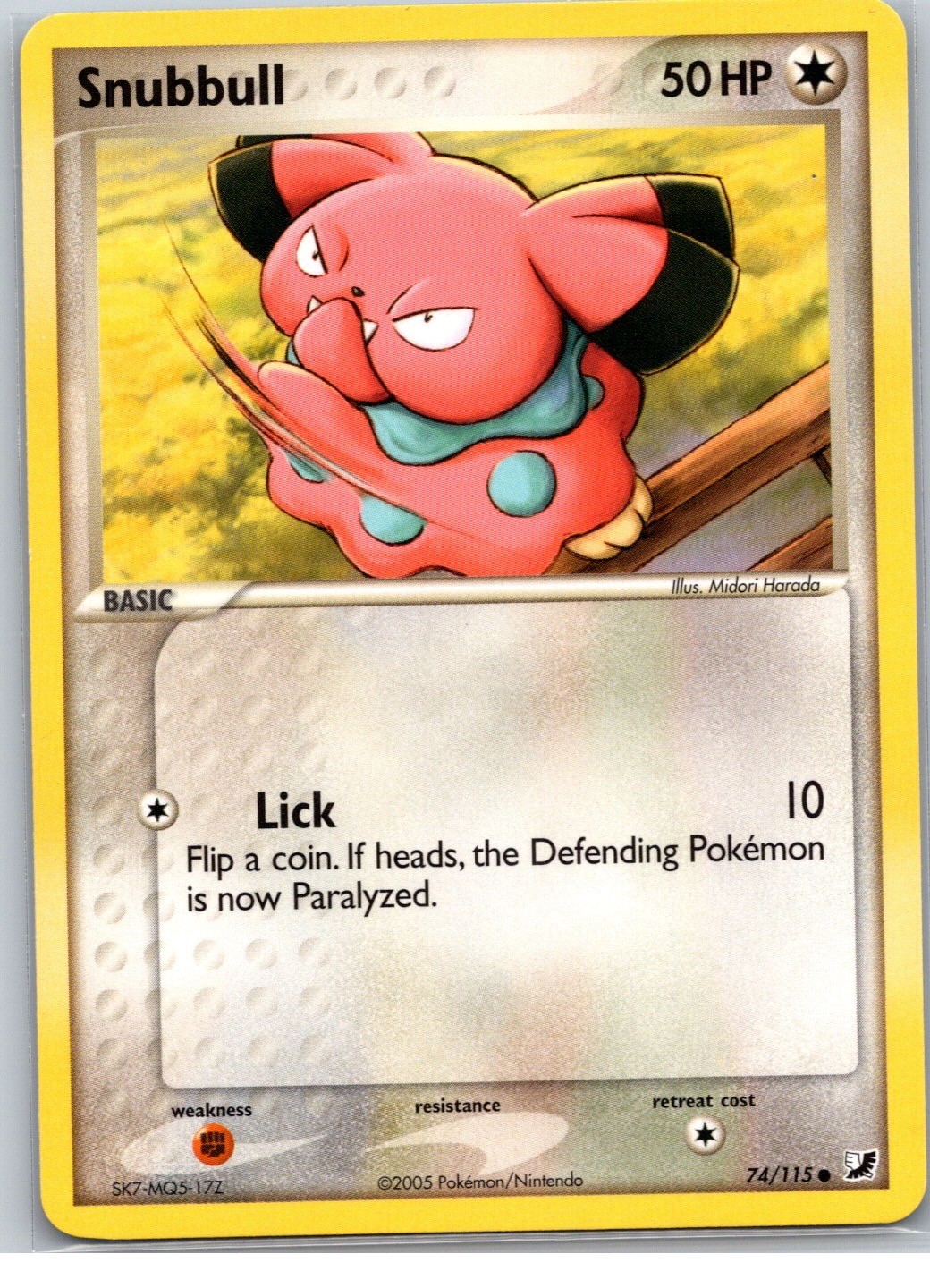 Snubbull 74/115 Unseen Forces Pokemon LP