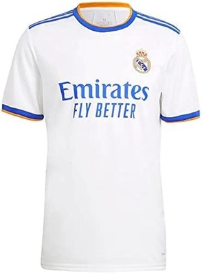 adidas Real Madrid Benzema #9 Jersey White Blue Gold Soccer